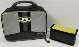 Artic Zone Insulated Lunch Bag Box Kids Soccer With Inside Snack Holder - $7.91