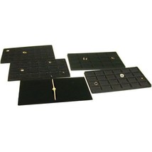 4 Black Jewelry Bracelet Trays Insert Display Case - £20.99 GBP