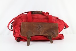 Vintage 90s Thrashed Marlboro Country Store Spell Out Leather Trim Duffel Bag Re - £34.81 GBP