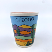 MAACK Arizona Shot Glass Southwestern Desert Cactus Multicolored Artwork - $9.50