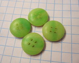 Vintage lot of Sewing Buttons - Swirl Lime/Green Rounds - $10.00