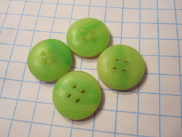 Vintage lot of Sewing Buttons - Swirl Lime/Green Rounds - $10.00