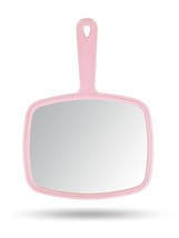 Hand Mirror Salon Barber Hairdressing Handheld Mirror with Handle (Squar... - $364.00 MXN
