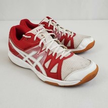 Asics Gel-Upcourt 1 Volleyball Indoor Court Shoes Womens 9 Red White Sneakers  - £17.67 GBP