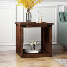 24&quot; Fully Assembled Aged Whiskey Solid Wood Side Table - £250.64 GBP