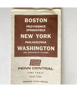 1970 Penn Central Railroad Passenger Train Boston NY DC Schedule Time Table - $8.99