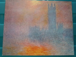 Vintage Houses of Parliament By Monet Lithograph 1967 Conoco Gas Giveaway - £3.90 GBP