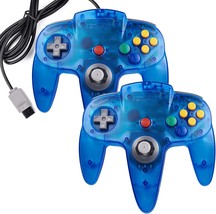 Kiwitatá Retro N64 Wired Joystick Replacement Game Pad Remote, Clear Blue. - £35.12 GBP