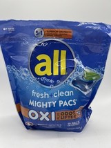 ALL fresh &amp; Clean Mighty PACs. 19 PACs Detergent Oxi Laundry HE SAFE Odo... - $6.99