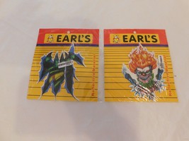 Earl&#39;s Sticker Lot of 2 Stickers Reflective Material Clown w/ Guns  Rept... - £12.06 GBP