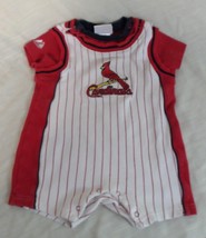 Vintage St Louis Cardinals 1pc Romper Infant Baby 24 Months Majestic Pin... - $20.52 CAD