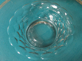  Footed Glass Bowl Centerpiece Gold Rim Diamond Pattern Center - £98.92 GBP