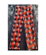 Disney Pajama Pants Womens Large Red Black Check Velvet Mickey Mouse Dra... - $26.27 CAD