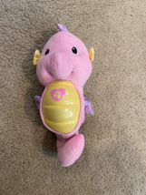Fisher Price Soothe &amp; Glow Pink Plush Sea Horse - Plays Music &amp; Lights U... - £8.86 GBP