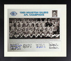 1960 Houston Oilers AFL Champions 16x20 Team Signed Photo-16 Sigs  Custom Framin - £275.38 GBP