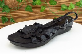 Naturalizer Sz 7 M Black Slingback Leather Women Sandals - £13.27 GBP