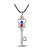 SAILOR MOON NECKLACE Space Time Key Pendant Silver Color with Cord Anime... - €6,95 EUR