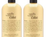 2Pack Philosophy Vanilla Birthday Cake Shampoo + Shower Gel &amp; Bubble Bat... - £30.78 GBP