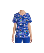 Scrubstar Women&#39;s Winter Chillin Scrub Top, Multicolor Size S - $26.98