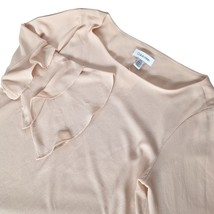 Calvin Klein Women&#39;s Blush Blouse Top Size Medium 3 Tier Sleeve Textured - £27.49 GBP