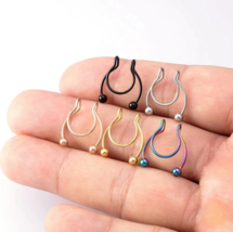 1-PC Surgical Steel 20G Fake Nose Septum Piercing (Ball, Spike, Hoop, Ring) - £1.95 GBP