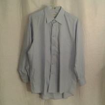 Lumo 17 Men&#39;s Dress shirt blue Button Up Long Sleeve Chest Pocket - £15.73 GBP