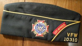 Vintage VFW Life Member Veterans of Foreign Wars Military Hat, VA Post Commander - £19.57 GBP