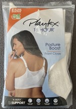 Playtex 18 Hour 38B White Bra Posture Boost Power Support Front Close E525 - $19.34