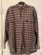 WOOLRICH Mens Button Down Shirt Long Sleeve Plaid  - Size Large - £12.80 GBP