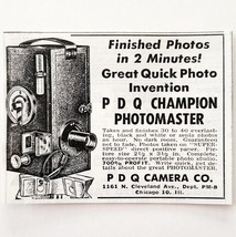 1949 PDQ Camera Chsmpion Photomaster Advertisement Vintage Photography E8Q - $374.24 MXN