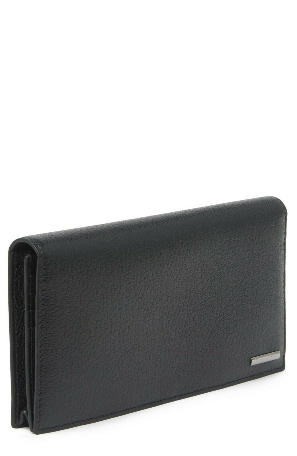  Ermenegildo Zegna Unisex Leather Wallet, Color Black - $210.00