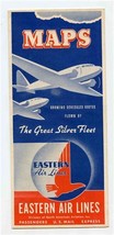 Eastern Air Lines Maps Showing Scheduled Routes Flown By Great Silver Fleet  - £196.25 GBP