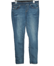 Maurices Women&#39;s Elastic Waist Pull-on Skinny Jeans Size M Blue Denim 31X30 - £13.54 GBP