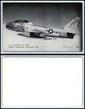 Vintage U.S. Marines Plane Postcard &quot;Size&quot; - FJ-2 Fury N51 - $2.84