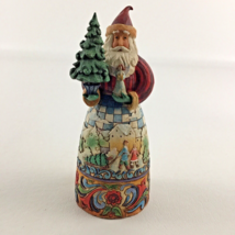 Jim Shore &quot;Simple Gifts&quot; Santa w/ Tree Statue 4008993 Mini Figurine Enes... - $39.55