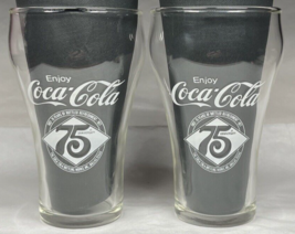 Dallas Texas Vintage Coca-Cola 75th Anniversary Coke Glass 12 oz. 1977 S... - £9.76 GBP
