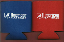(2) America Flat Track Blue &amp; Red new Koozie&#39;s free shipping to USA - $9.99