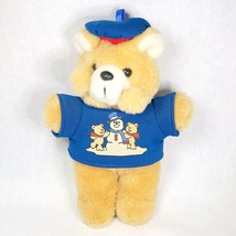 Teddy Bear 9&quot; Plush Toy Vintage 1989 Dan-Dee Winter-Themed Stuffed Animal - £11.71 GBP