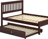 Donco Kids 500-FCP_503-CP Contempory Bed withTrundle Bed, Full/Twin, Dar... - $509.99