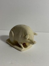 White Setting Pig Figure Figurine - £2.77 GBP