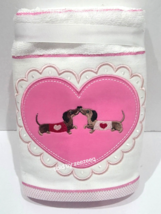 Valentines Day Dachshund Dogs White Pink Heart Bathroom HAND Towels Set ... - $26.72