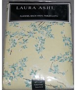 Laura Ashley FORSYTHIA Yellow Floral Branches Flannel Back Tablecloth NI... - $409.71 MXN+