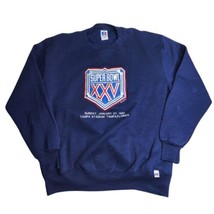 Russell Athletic Super Bowl XXV Sweatshirt Made in USA Blue 1991 Size Large - $39.55