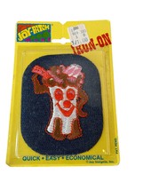 Smiling Ice Cream Float Shake Vintage 1970&#39;s Joy Patch Iron On Made in USA - £14.63 GBP