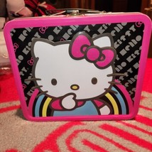 Hello Kitty Loungefly Rainbow Tin Metal Lunch Box Carry Case Alien Skull Heart - £14.82 GBP