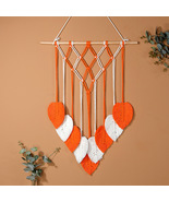 Boho Leaf Tapestry Wall Decor, Macrame Wall Hanging, Room Tapestry Decor - £17.42 GBP+