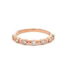 Aamiaa 0.24 Carat Natural Diamond Bezel & Bar Band Ring Size 6.5 - $11,925.26 MXN