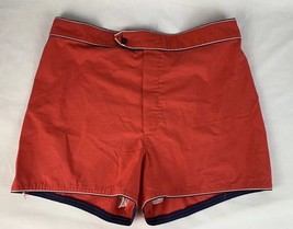 Vintage JCPenney Swim Trunk  Lined Shorts Mens 48-50 Inseam Elastic Button 80s - £39.33 GBP