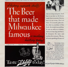 1938 Schlitz Beer Advertisement Milwaukee Famous Brewery Antique E90D1 - $24.99