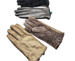 Lauren Ralph Lauren Leather Gloves Gray Size L Brown Size XL Women&#39;s Lined - £30.92 GBP